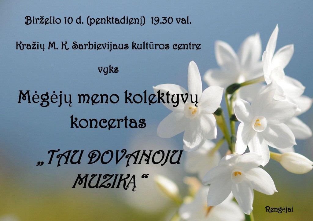 Skelbimas. Kolektyvų koncertas