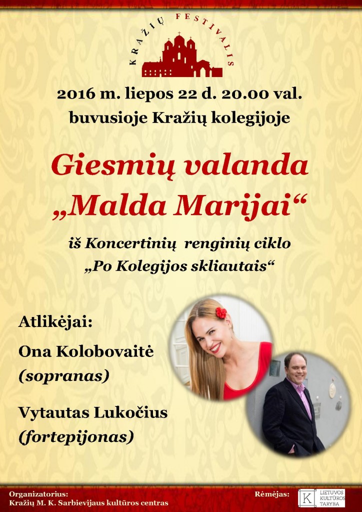 Skelbimas. Giesmiu valanda