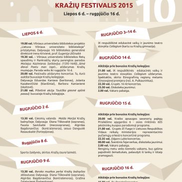 Kražių festivalio programa