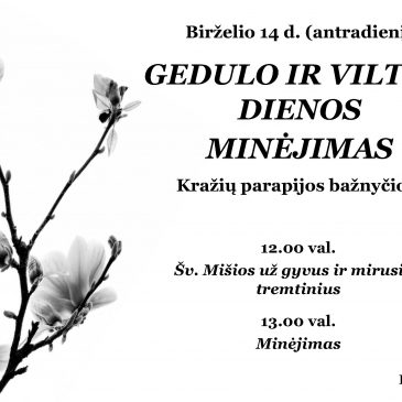 Gedulo ir vilties dienos minėjimas