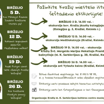 Pažinkite Kražių miestelio istoriją šeštadienio ekskursijose