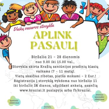 Vaikų vasaros stovykla „Aplink pasaulį“